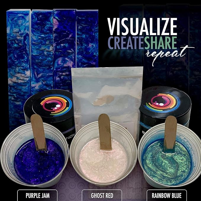 Eye Candy Pigments Premium Purple Mica Powder - Purple Jam (50gr) - for Epoxy, Resin, Soap, Paint, Woodworking, Acrylic Pouring, Bath Bombs, Fishing Lures - DIY Arts and Crafts Additive