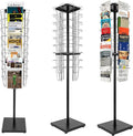 36 Pockets-360°Rotating Magazine Rack Holder Floor Comic Book Brochure Display Stand Flyer Storage Pamphlet Catalog Literature Organizer for Retail Store, Malls, Office, Trade Show Exhibition
