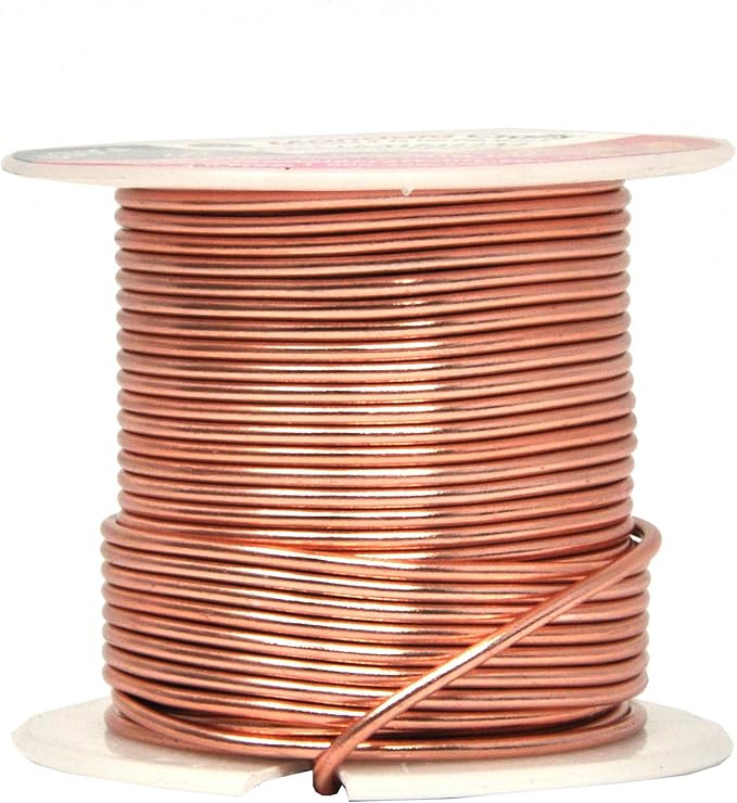 Mandala Crafts 14 Gauge Anodized Aluminum Craft Wire for Jewelry Making – 330 FT Colored Flexible Silver Copper Tone Wire - Bendable for Bonsai Armature Crafting Sculpting
