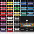 Pigment Powder for Epoxy Resin, 24 Colors, Mica Powder for Candle Dye, Bath Bomb Coloring, Soap Making, Resin Pigment, Metallic Pearl Soap Dye for Candle Making