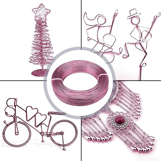 3mm Aluminum Craft Wire, 50 Feet 9 Gauge Bendable Anodized Metal Wire for Sculpting, Jewelry Making, Armature Making, Wire Weaving and Wrapping