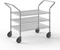 24" W x 36" L x 36" H Chrome Heavy Duty Utility Cart | 3-Tier | NSF Commercial Storage Rack Mobile Unit | Storage and Mobility Solution for Your Business