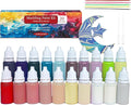 27PCS Water Marbling Painting Kit, Christmas Water Paint for Craft, Turkish Marble Pattern Craft Set,Cream Watercolor Art Kit, Perfect for Christmas, Halloween, Thanksgiving & New Year Gifts