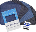 HTVRONT Iron on Patches for Clothes, 20PCS Iron on Patches for Jeans 3" by 4-1/4", 4 Shades of Cotton Denim Clothing Repair and Decoration Kit for DIY Repair, Crafting, Embellishment