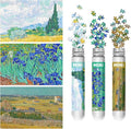 150 Pieces Mini Jigsaw Puzzles for Adults & Kids, 6" x 4" Small Jigsaw Puzzles Capsule Tube Jigsaw Puzzles Intelligent Game, Wheat Field with Cypresses Irises The Harvest (Wheatfields) 3 Pack