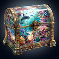 Wooden Puzzles for Adults, Treasure Chest Ocean Wooden Jigsaw Puzzle Fish 430 PCS Unique Shape Wood Puzzles Adult 3D Visual Effect Birthday Gifts for Puzzle Lovers Family Games (XL-17.3 * 16.7in)