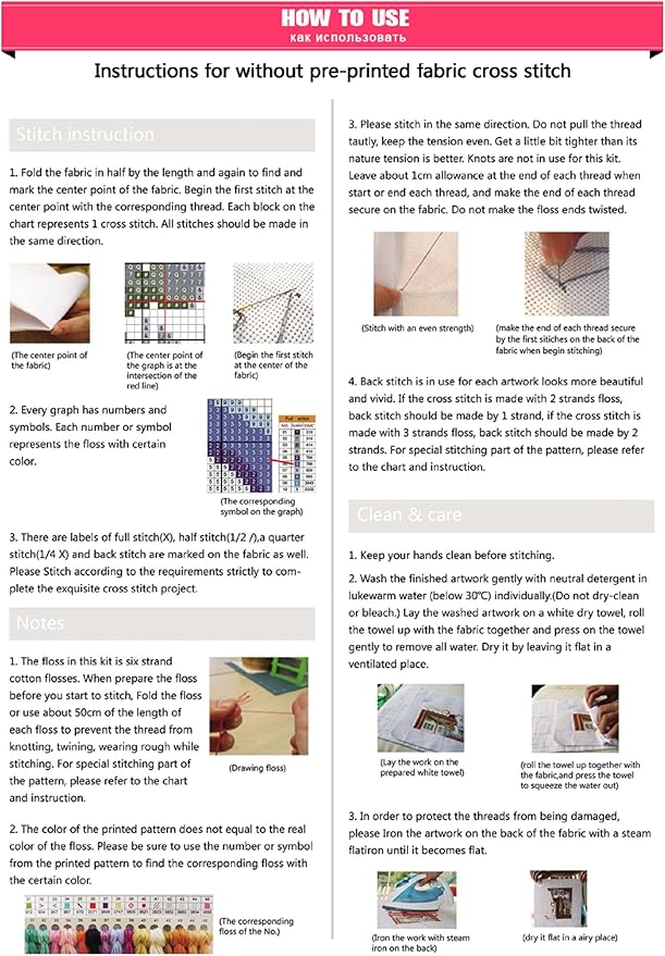 Findvoor Counted Cross Stitch Kits for Adults Full Range of Cross Stitching Embroidery Unprinted Pattern for Beginners, 11CT Needlepoint Kit Patterns Embroidery Kits-