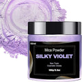Violet Mica Powder Pigment (100g) -Cosmetic Grade Metallic Mica Powder for Epoxy Resin, Lip Gloss, Soap,Candle Making, Bath Bombs,Tumblers,Jewelry, Dyes and DIY Crafting Projects(Silky Violet,3.5oz)