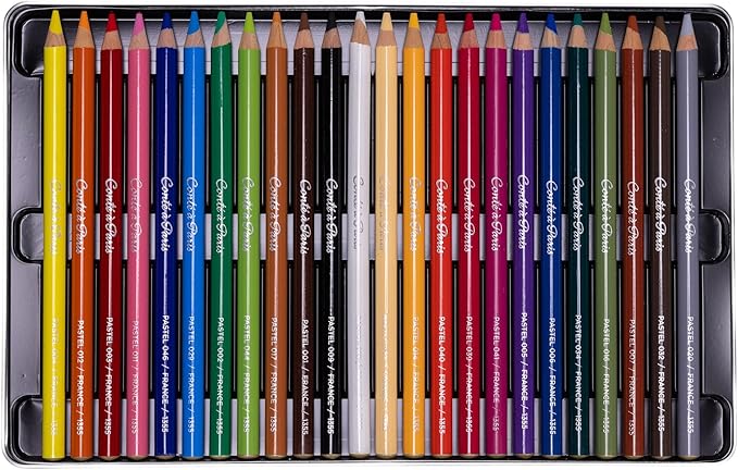 Conté à Paris Pastel Pencils with 24 Assorted Colors