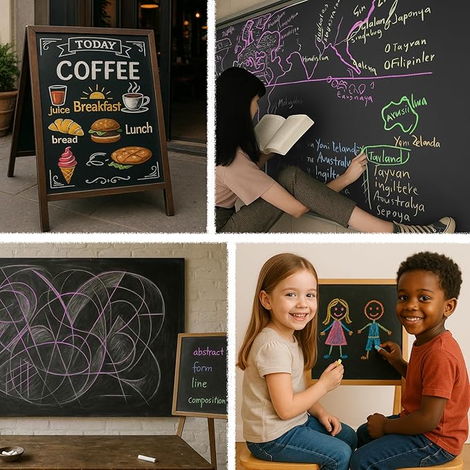 Colored Chalk 36 Colors 50 PCS | Non-Toxic Toddler Chalkboard Chalk for Teachers and Kids | Sponge-Wrapped Creative Drawing & Writing Art Tool