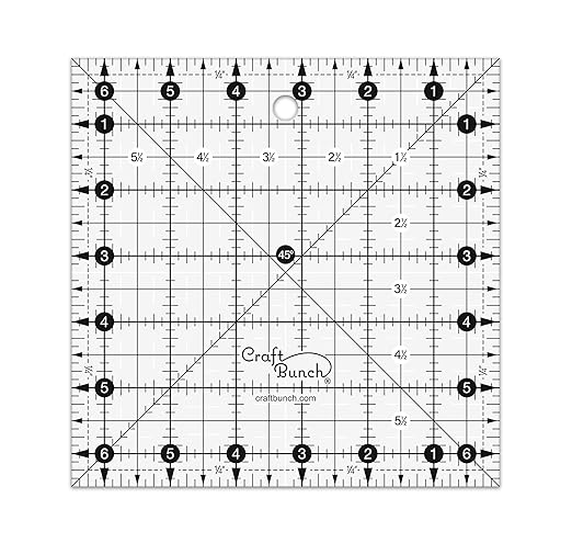 Non-Slip Square Quilt Template Ruler (6.5" x 6.5")
