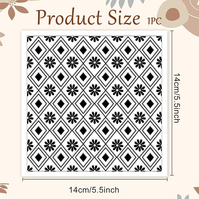 CHGCRAFT Plaid Pattern Polymer Clay Texture Sheets Rhombus Style Silicone Texture Stamp Clay Texture Mat Modeling Pattern Pad Sheets for Jewelry and Earrings Tools, 5.5x5.5 inch