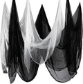 Boao Halloween Cheese cloth 84.65 x 98.43 Inch White Black Cheesecloth Roll for Crafts Large Cotton Muslin Gauze Fabric for Halloween Outdoor & Indoor Spooky Decoration