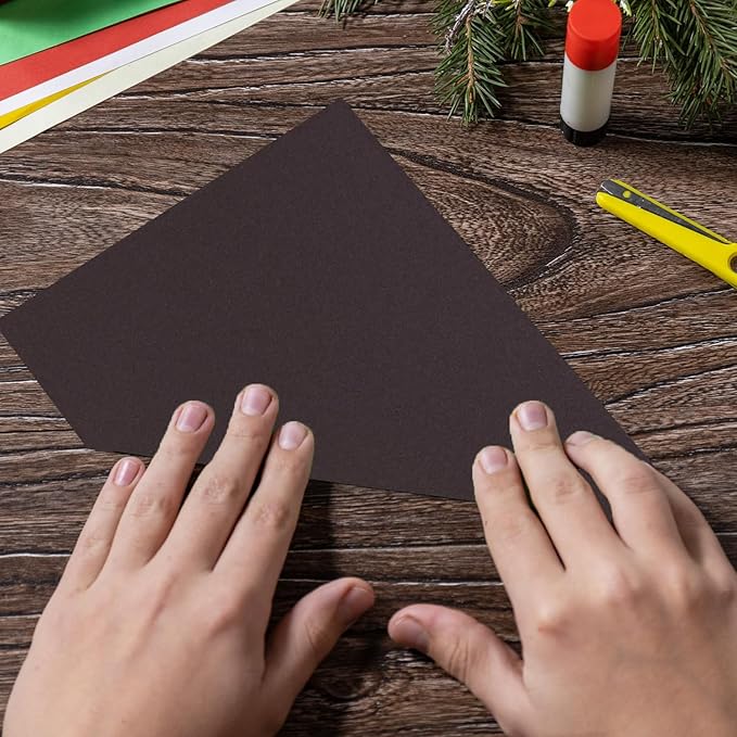 PA Paper Accents Stash Builder Cardstock 8.5" x 11" Chocolate Brown, 65lb colored cardstock paper for card making, scrapbooking, printing, quilling and crafts, 25 piece pack