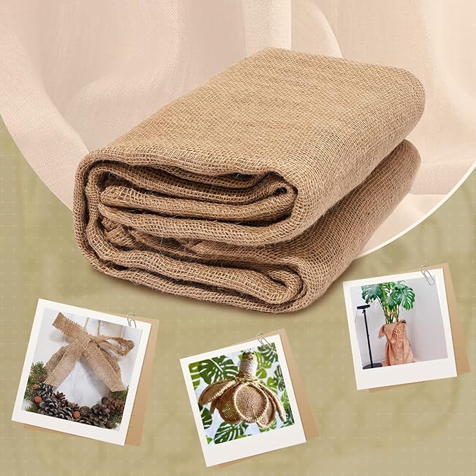 40" x20 Feet Premium Natural Burlap Fabric Roll – Multipurpose for Gardening, Weddings, Crafts & Holiday Decor – Wedding Aisle Runner, Halloween/Christmas Burlap, Weed Barrier & More