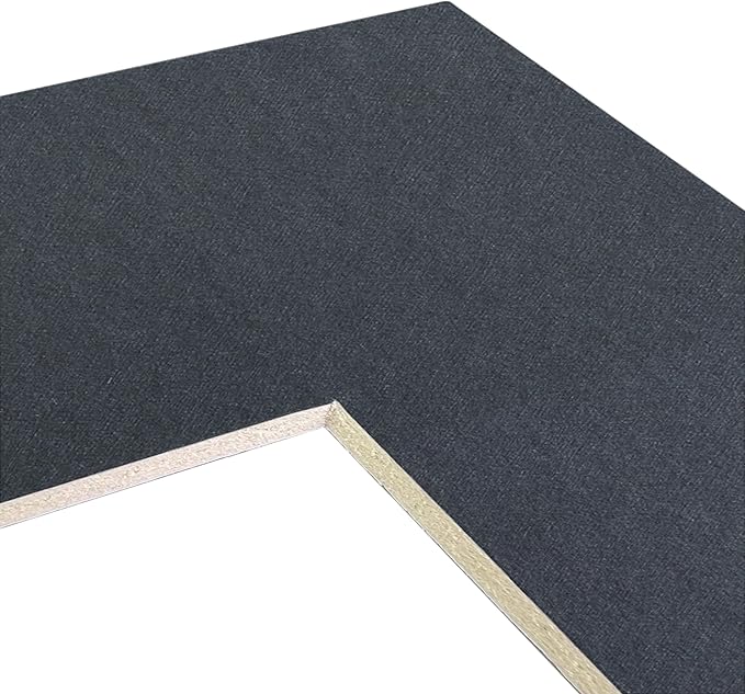 Craig Frames B573 Pre-cut Mat Board for 9x12 Print, 12x16, Graphite Black