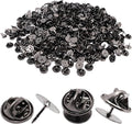260 Set Pin Backs, Blank Pins Scatter Butterfly Clutch Pin Holder Enamel Pins Locking Backs Tie Tacks Jewelry Backings Clasp for Brooch Lapel Hat Uniform Badges Tie Tack (10mm, Black)