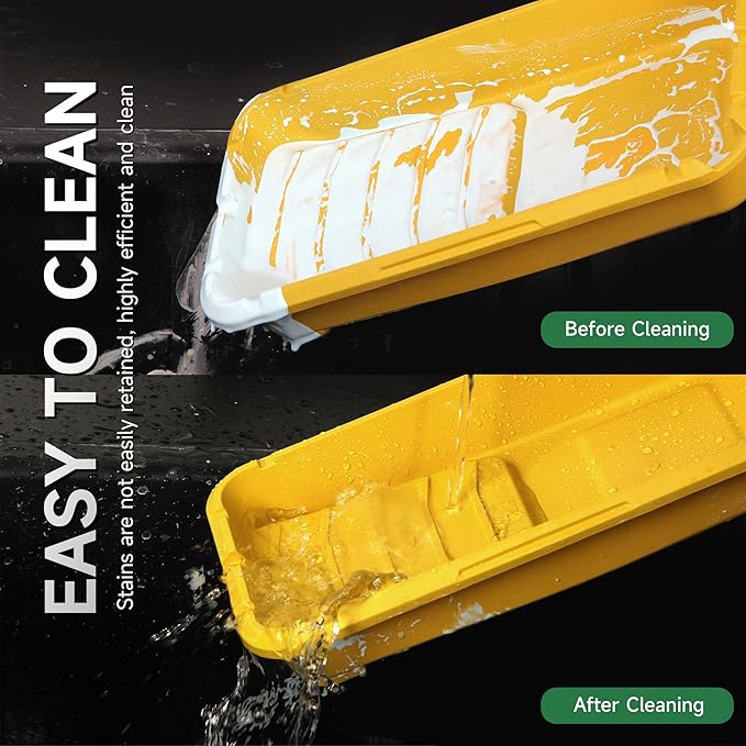 VOOMEY Paint Tray 4 inch, Paint Tray Liner, Paint Roller Tray with Paint Roller Frame 11 Pack, Paint Pan Easy to Clean and Reusable