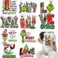 Christmas Iron on Decals Transfer, Funny Christmas Heat Transfer Stickers Iron on Patches for Clothes T-Shirts Pillow Cover Hoody Bag Xmas DIY Craft Supplies Vinyl Stickers