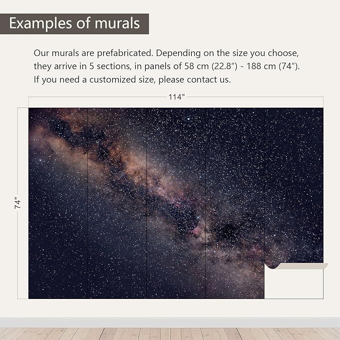 AFZEVEB-Galaxy Stars Wallpaper Wall murals for Ceiling 114"x74"(Not Peel and Stick)