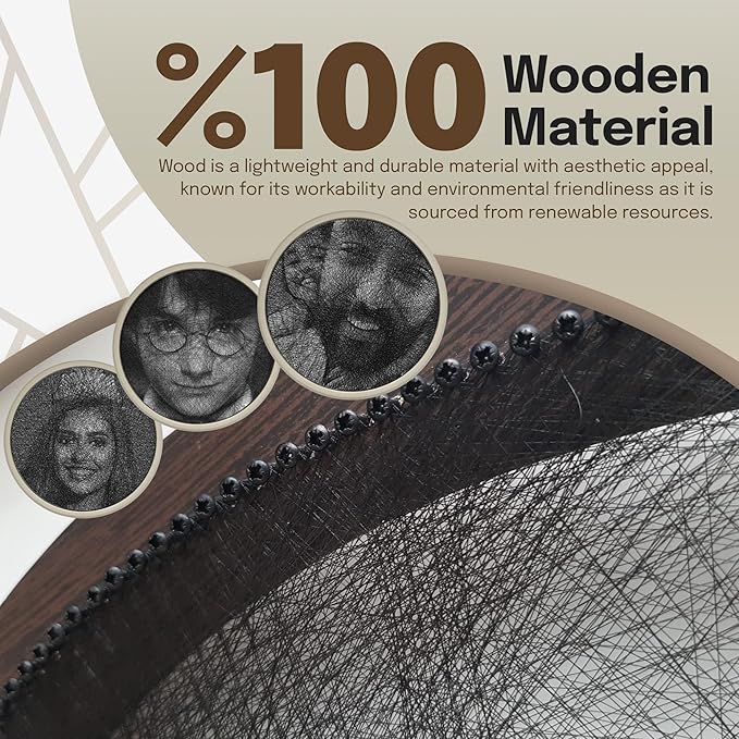 MindArts String Art Kit for Adults - DIY String Art with All Necessary Accessories, Personalized Round Design, Craft Kit, Circle Table - Home Decoration