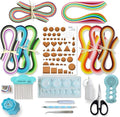 JUYA Paper Quilling Kit with Blue Tools 960 Strips Board Mould Crimper Coach Comb (Paper Width 5mm)