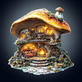 Wooden Puzzles for Adults, Mushroom House Puzzles, Wood Adult Puzzle, Birthday Gifts for Puzzle Lover (L-13.1 * 13.4 in 290pcs)