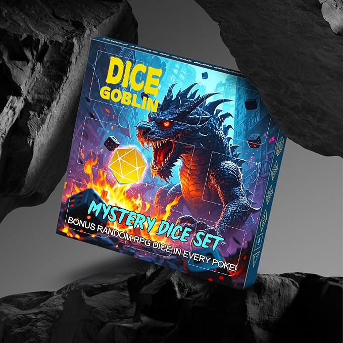 CiaraQ Mystery DND Dice Sets - Random 9 Complete Polyhedral Dice Sets with 9 Random Bags, Wide Range of Patterns, Surprise Blind Box DND Gifts for Dungeons & Dragons, Role Playing Table Game