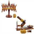 Nagina International Wooden Handcrafted Heavy Duty Wooden Yarn Ball Winder - Premium Crafted Knitting Crocheting Accessories & Combo Set - Table Top Yarn Swift (Rosewood)