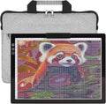 HIUKCOLED Rechargeable A4 Light Pad, Battery Powered Light Board with Carry Bag, Built-in Top Clip＆Stand, Stepless Dimmable＆6-Level Brightness Adjustable, Wireless LED Tracing Box for Weeing Vinyl