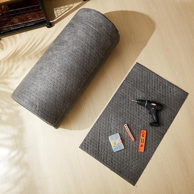 30" W x 150' l Oil Absorbent Mat Roll Oil Pads Absorbs up to 40.2 Gallons Heavyweight Mat Roll for Protecting Home Garage Basement