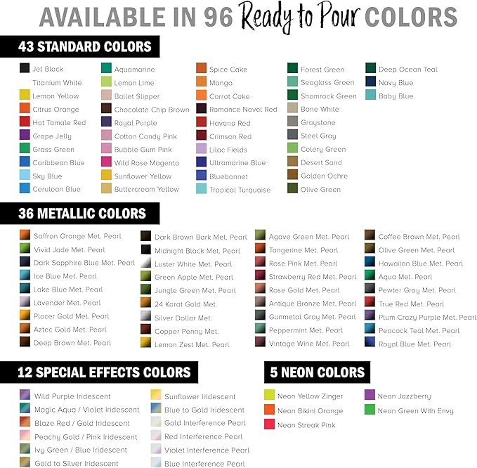 Pouring Masters Neon Jazzberry Ready to Pour Acrylic Pouring Paint - Premium 32-Ounce Pre-Mixed Fluid Acrylic Paint - Fluid Art Supplies for Canvas, Wood, Paper, Tile & Rocks