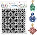 CHGCRAFT Mandala Pattern Polymer Clay Texture Sheet Retro Tile Pattern Silicone Texture Mat for Polymer Clay Making Earrings Jewelry DIY Crafts 5.5 × 5.5 Inch