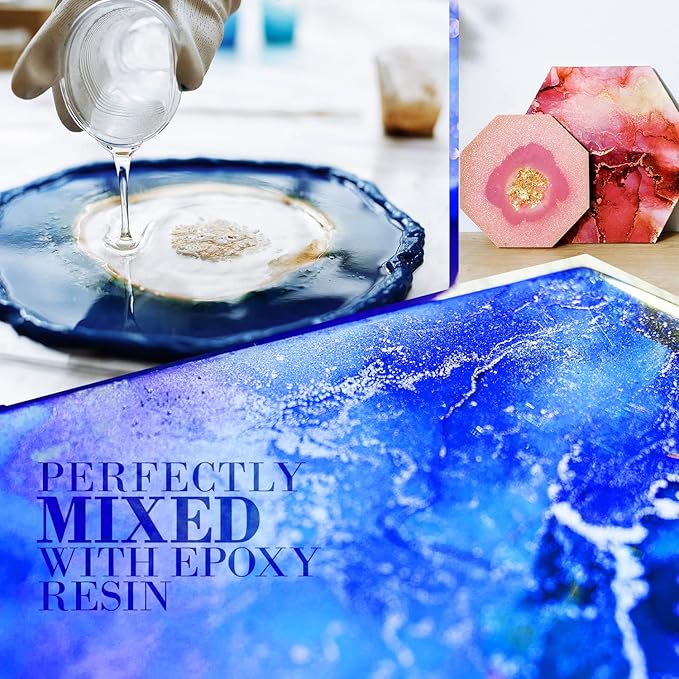 Magic Blue Mica Powder for Epoxy Resin 100g / 3.5oz. Sealed Bag - Techarooz 2 Tone Resin Dye Color Pigment Powder for Lip Gloss, Nails, Colorant for Slime Bath Bombs Soap Making & Polymer Clay