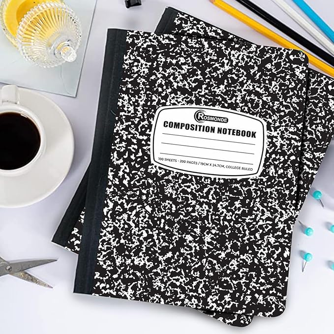 Rosmonde 1000 Pack (Pallet) Composition Notebooks Bulk, College Ruled, Pallet of Notebooks, 200 Pages (100 Sheets), 9-3/4 x 7-1/2, Bulk Notebooks for School, College & Office, 4-7 Days Transit