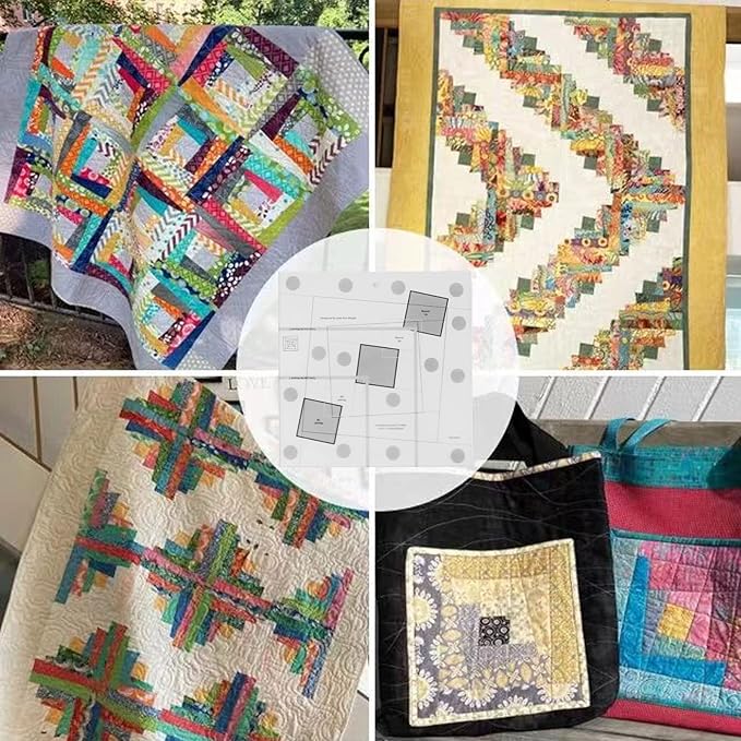 Sewing Rulers, Quilting Rulers Quilting, Curvy Log Cabin Trim Tool Finished Blocks, Template Patchwork Sewing DIY Ruler[6 inch]