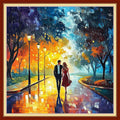 Joyhoor Cross Stitch Kits for Beginners Stamped Cross-Stitch Supplies Needlework preprint Embroidery Kits for Adults DIY Needlepoint Kits Embroidery Patterns 11CT-Romantic Couple 18x18 inchs