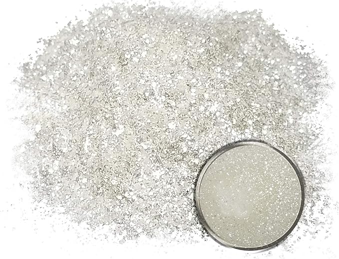 Eye Candy Pigments Premium White Mica Powder - Icicle (50gr) - for Epoxy, Resin, Soap, Paint, Woodworking, Acrylic Pouring, Bath Bombs, Fishing Lures - DIY Arts and Crafts Additive