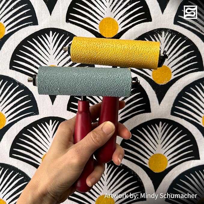Speedball Soft Rubber Brayer, 3.5-Inch - Printmaking Roller Tool for Gel & Block Printing and Crafting - Made in USA