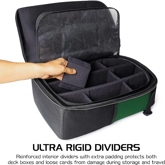 ENHANCE MTG Backpack TCG Card Storage - TCG Backpack for Deck Boxes, Sleeved Cards, Playmats, MTG Accessories