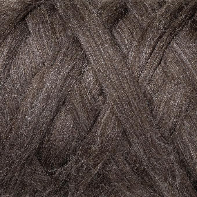 Natural Wool Bulk roving, 8 lb. Best Wool for Spinning, arm Knitting, Felting, Chunky Blankets and Tapestry. Natural Colors, un-Dyed. (Mocha, 8 lb)