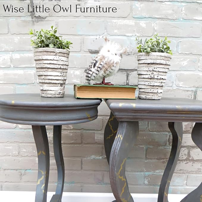 Dixie Belle Paint Company Chalk Finish Furniture Paint - Mason Dixon Gray (16oz) - Matte Charcoal Gray Chic Chalk Mineral DIY Furniture Paint