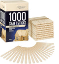 Artlicious 1000 Pcs Wooden Craft Sticks – Food-Grade Popsicle Sticks for Crafts & ice Cream Sticks – Wooden Sticks for Crafts, Wood Craft Sticks, Popsicle Sticks Bulk (Natural, 4.5" x 3/8")