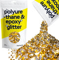 Hemway Glitter for Resin 100g Gold Silver Metallic Crystals for Epoxy Craft Super Chunky Flakes Tumblers Wax Melt