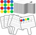 Seajan 9 Pcs Magnetic Paddle Set Education Dry Erase Double Side Handheld Answer Board with Magnetic Counters Discs Phonemic Awareness Phonics Games Toy for Students Kids Teaching Supply (Black)