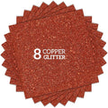 Copper Orange Glitter HTV Heat Transfer Vinyl Bundle 8 sheets-12 x12 Iron on Vinyl for T Shirts Hats Clothing Compatible with Cricut Cameo Heat Press Machine