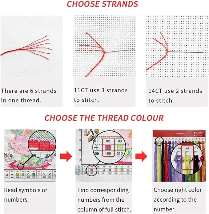 Dimensean Stamped Cross Stitch Kits Full Range of Embroidery Patterns Starter Kits for Beginners Adult or Kids DIY Cross Stitches Needlepoint Kits 11CT-Scenery Eiffel Tower 15.7x19.7 inch
