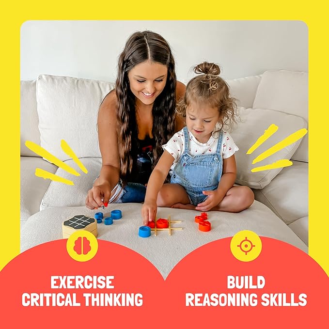 GiiKER Tic Tac Toe Bolt Game, Original 3-in-1 Handheld Puzzle Game, Portable Travel Games for Car Ride, Toys Gift Idea for Kids and Adults, Birthday Gifts for Boys Girls