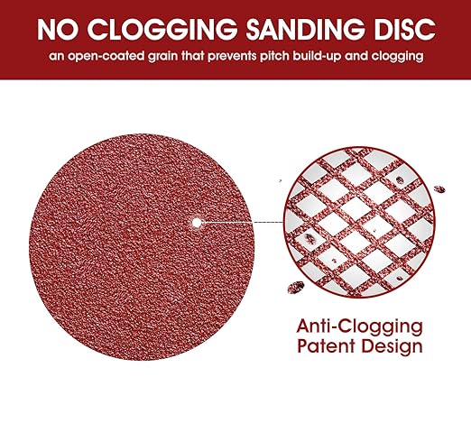 S SATC 150PCS 5 Inch 8 Holes Dustless Hook and Loop Sanding Discs, 240 Grit Sandpaper for Random Orbital Sander