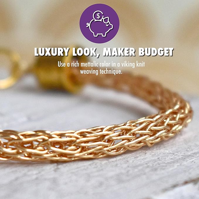 Artistic Wire, 28 Gauge Silver Plated Tarnish Resistant Colored Copper Craft Wire, Gold Color, 40 yd